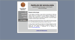 Desktop Screenshot of papelesdesociologia.usal.es