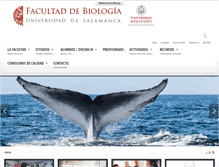 Tablet Screenshot of facultadbiologia.usal.es