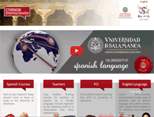 Tablet Screenshot of cursosinternacionales.usal.es