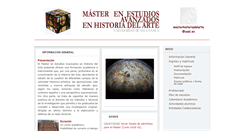 Desktop Screenshot of masterhistoriadelarte.usal.es
