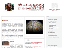 Tablet Screenshot of masterhistoriadelarte.usal.es