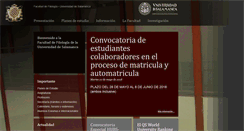 Desktop Screenshot of facultadfilologia.usal.es
