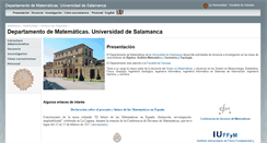 Desktop Screenshot of mat.usal.es