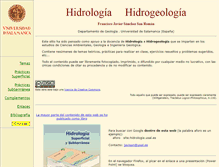 Tablet Screenshot of hidrologia.usal.es