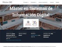 Tablet Screenshot of mastersid.usal.es